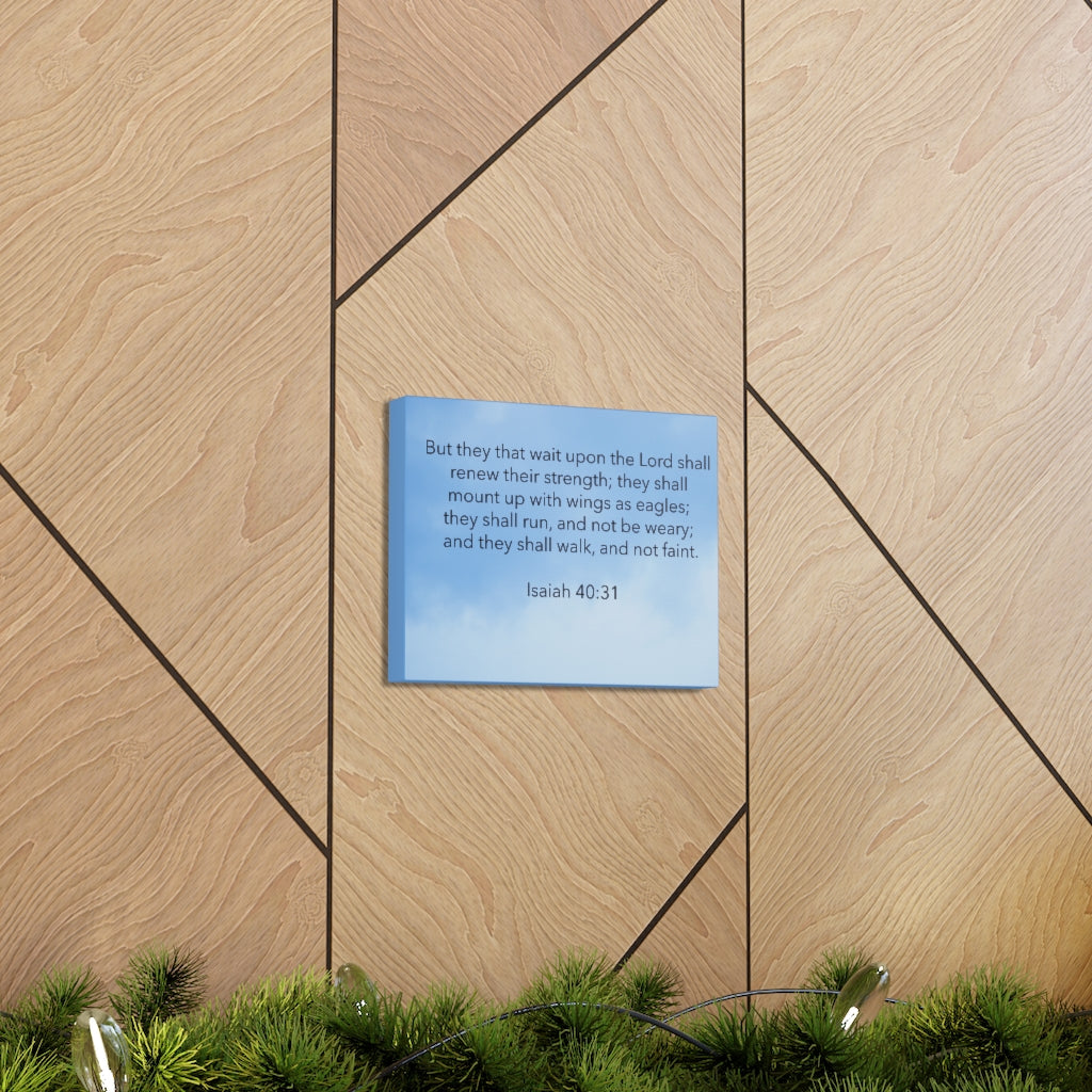 Scripture Walls Renew Their Strength Isaiah 40:31 Bible Verse Canvas Christian Wall Art Ready to Hang Unframed-Express Your Love Gifts