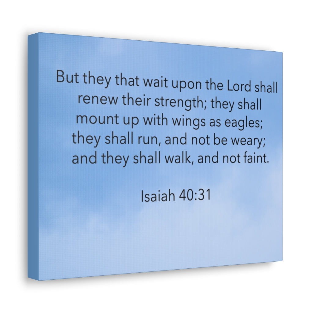 Scripture Walls Renew Their Strength Isaiah 40:31 Bible Verse Canvas Christian Wall Art Ready to Hang Unframed-Express Your Love Gifts