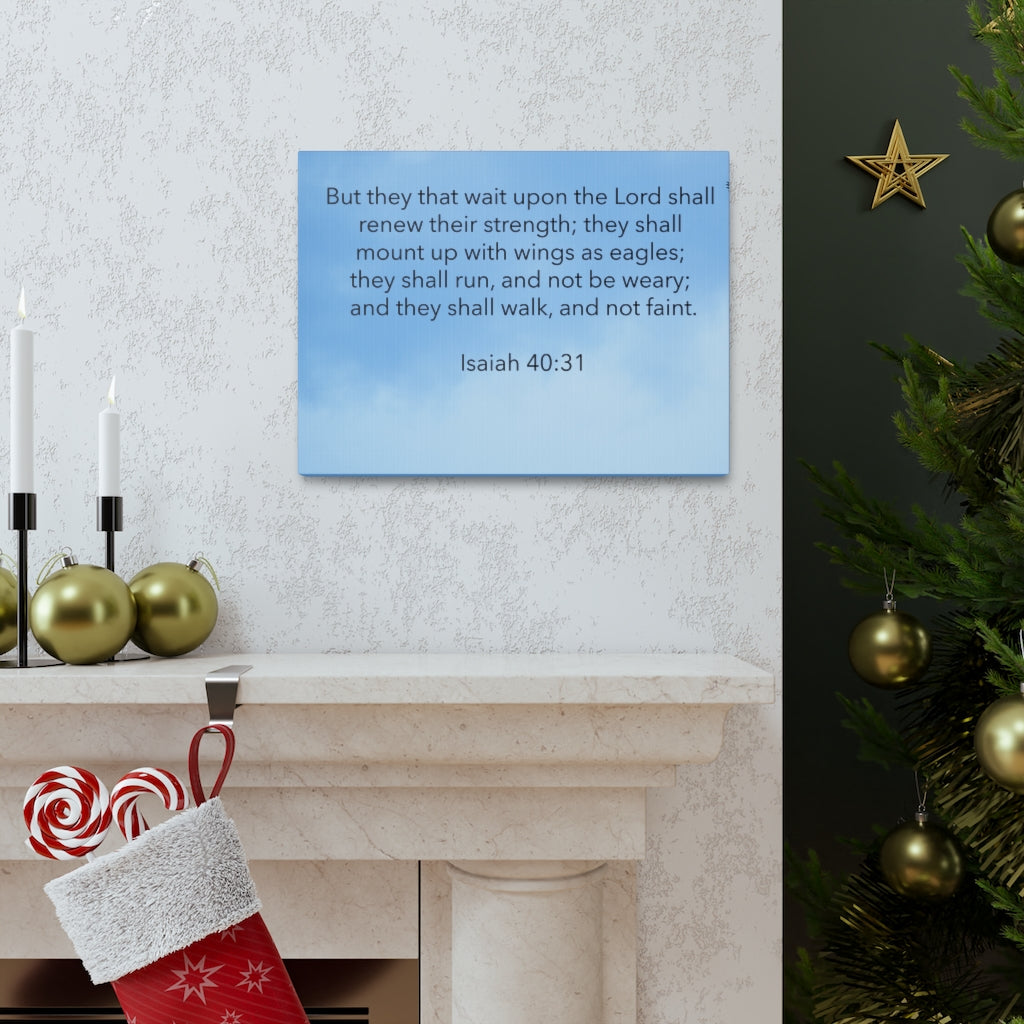 Scripture Walls Renew Their Strength Isaiah 40:31 Bible Verse Canvas Christian Wall Art Ready to Hang Unframed-Express Your Love Gifts