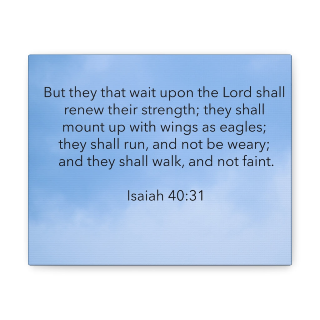 Scripture Walls Renew Their Strength Isaiah 40:31 Bible Verse Canvas Christian Wall Art Ready to Hang Unframed-Express Your Love Gifts