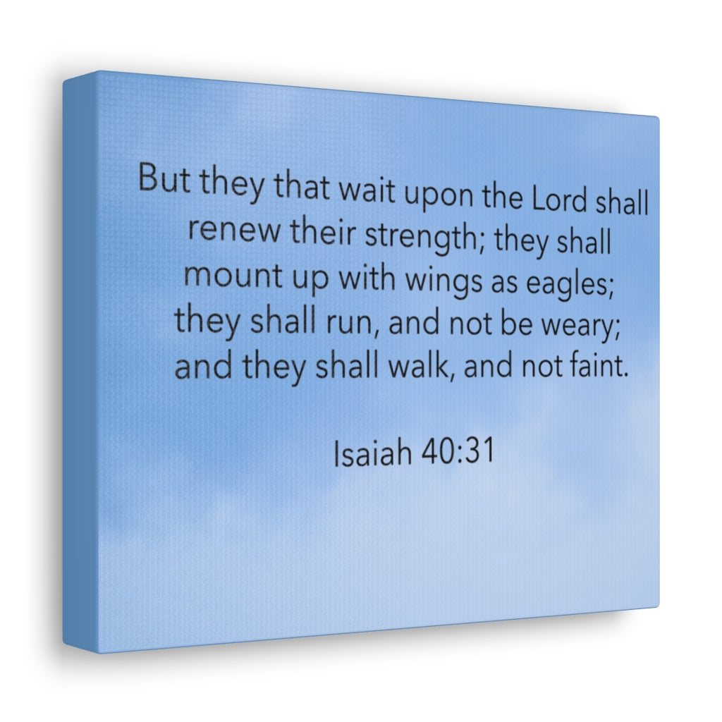 Scripture Walls Renew Their Strength Isaiah 40:31 Bible Verse Canvas Christian Wall Art Ready to Hang Unframed-Express Your Love Gifts