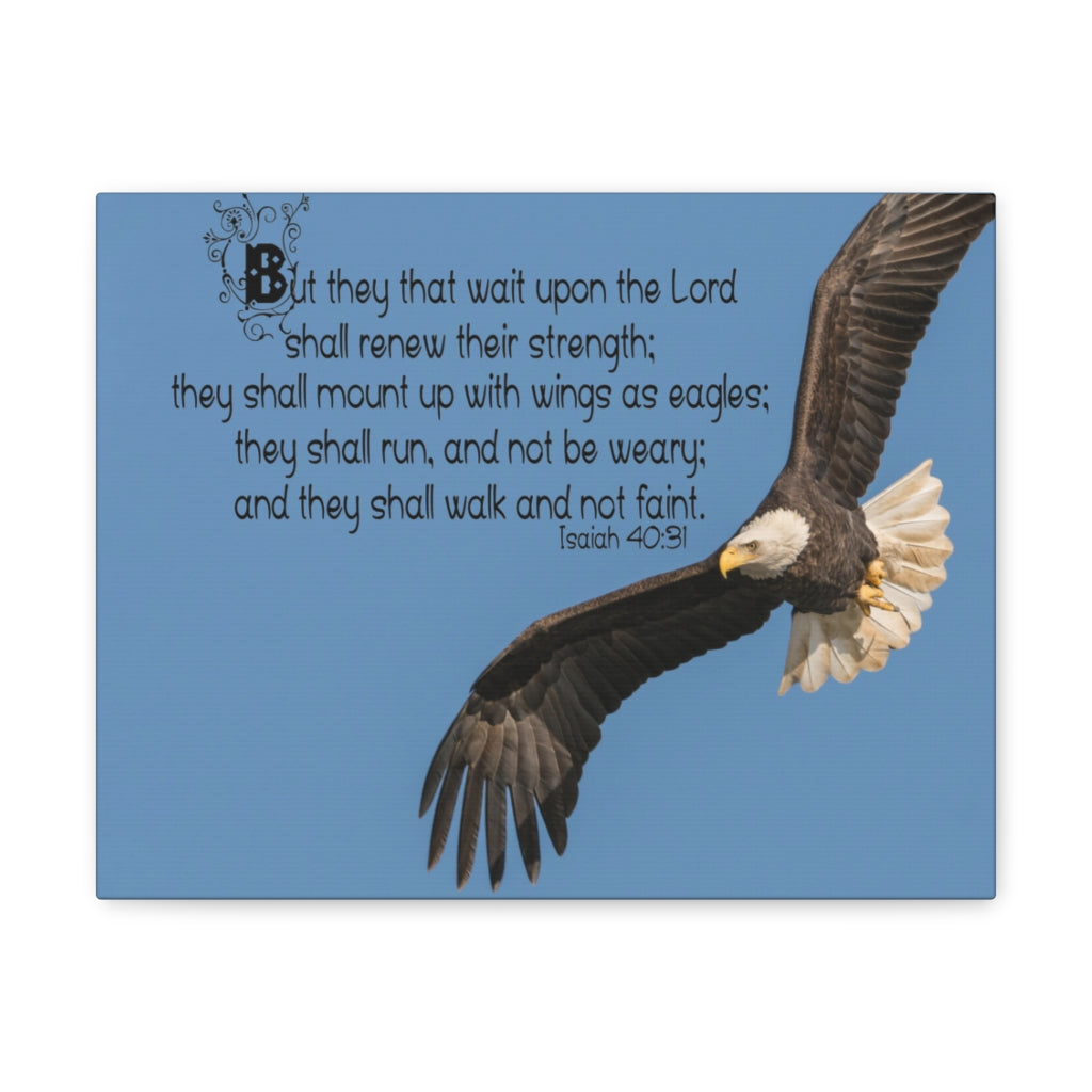 Scripture Walls Renew Their Strength Isaiah 40:31 Bird Bible Verse Canvas Christian Wall Art Ready to Hang Unframed-Express Your Love Gifts