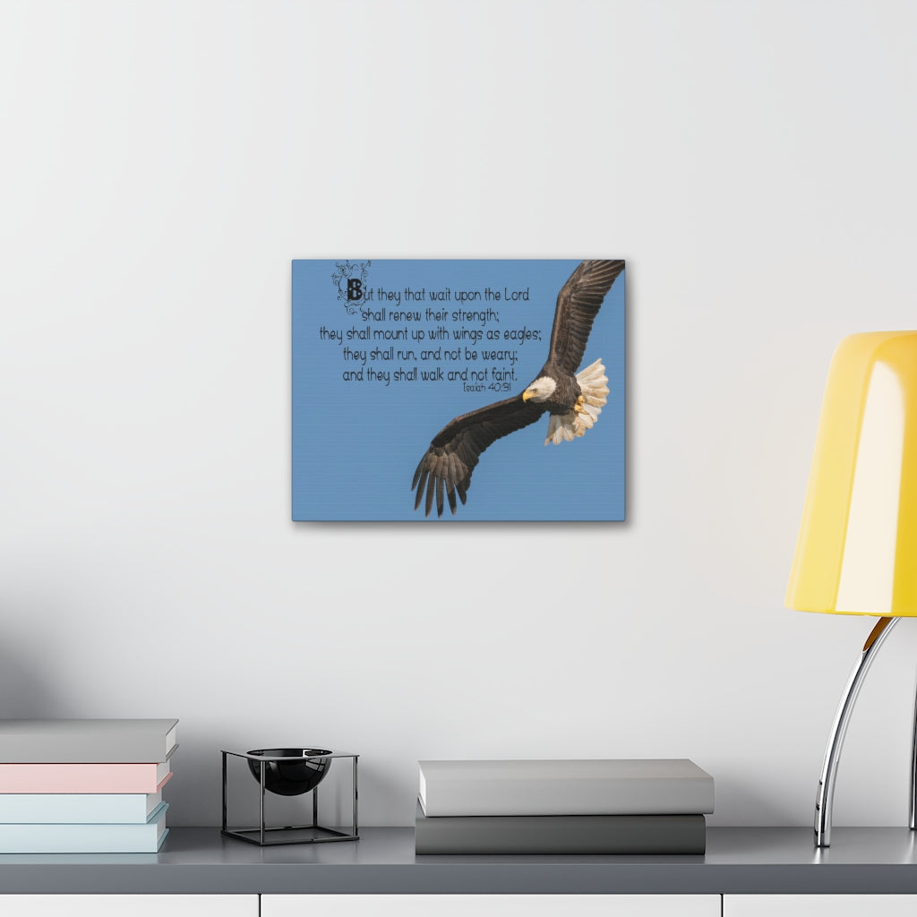 Scripture Walls Renew Their Strength Isaiah 40:31 Bird Bible Verse Canvas Christian Wall Art Ready to Hang Unframed-Express Your Love Gifts