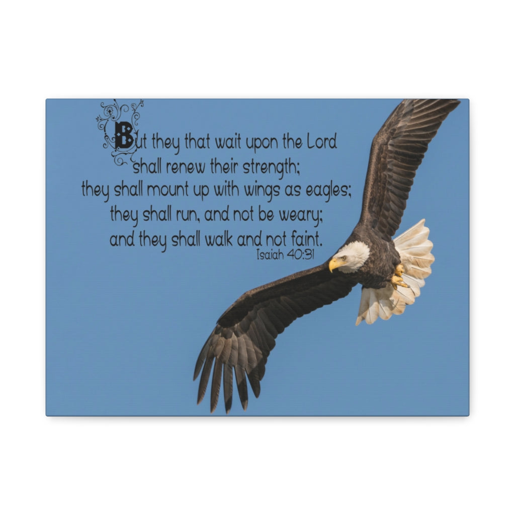 Scripture Walls Renew Their Strength Isaiah 40:31 Bird Bible Verse Canvas Christian Wall Art Ready to Hang Unframed-Express Your Love Gifts