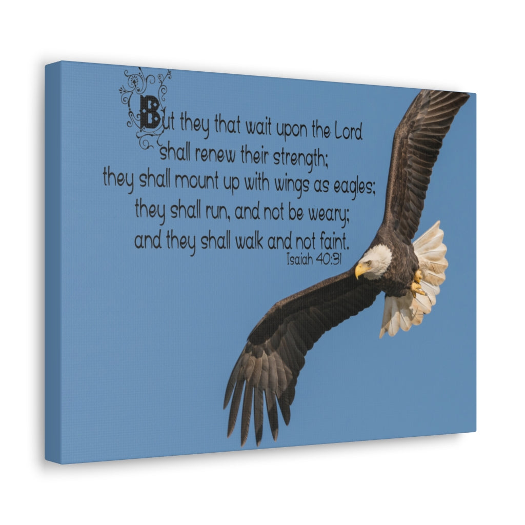 Scripture Walls Renew Their Strength Isaiah 40:31 Bird Bible Verse Canvas Christian Wall Art Ready to Hang Unframed-Express Your Love Gifts