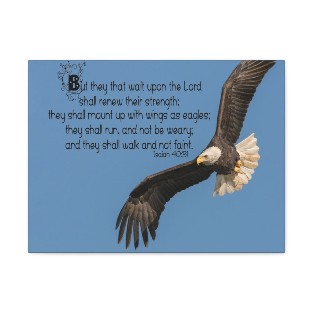 Scripture Walls Renew Their Strength Isaiah 40:31 Bird Bible Verse Canvas Christian Wall Art Ready to Hang Unframed-Express Your Love Gifts