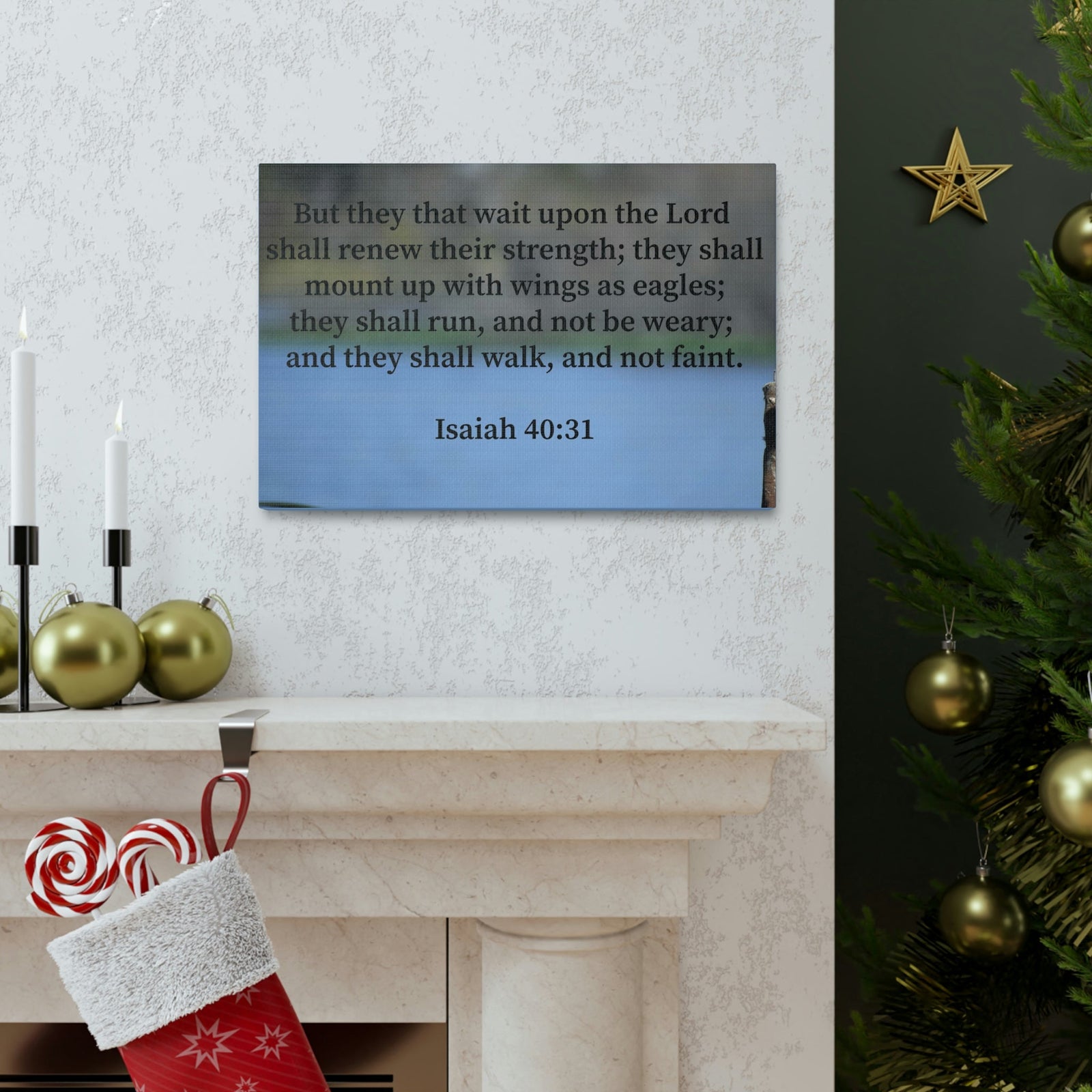 Scripture Walls Renew Their Strength Isaiah 40:31 Christian Wall Art Bible Verse Print Ready to Hang Unframed-Express Your Love Gifts