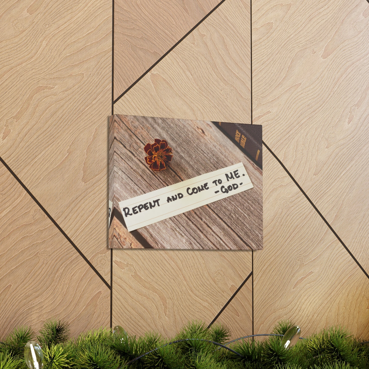 Scripture Walls Repent And Come To Me John 6:37 Bible Verse Canvas Christian Wall Art Ready to Hang Unframed-Express Your Love Gifts