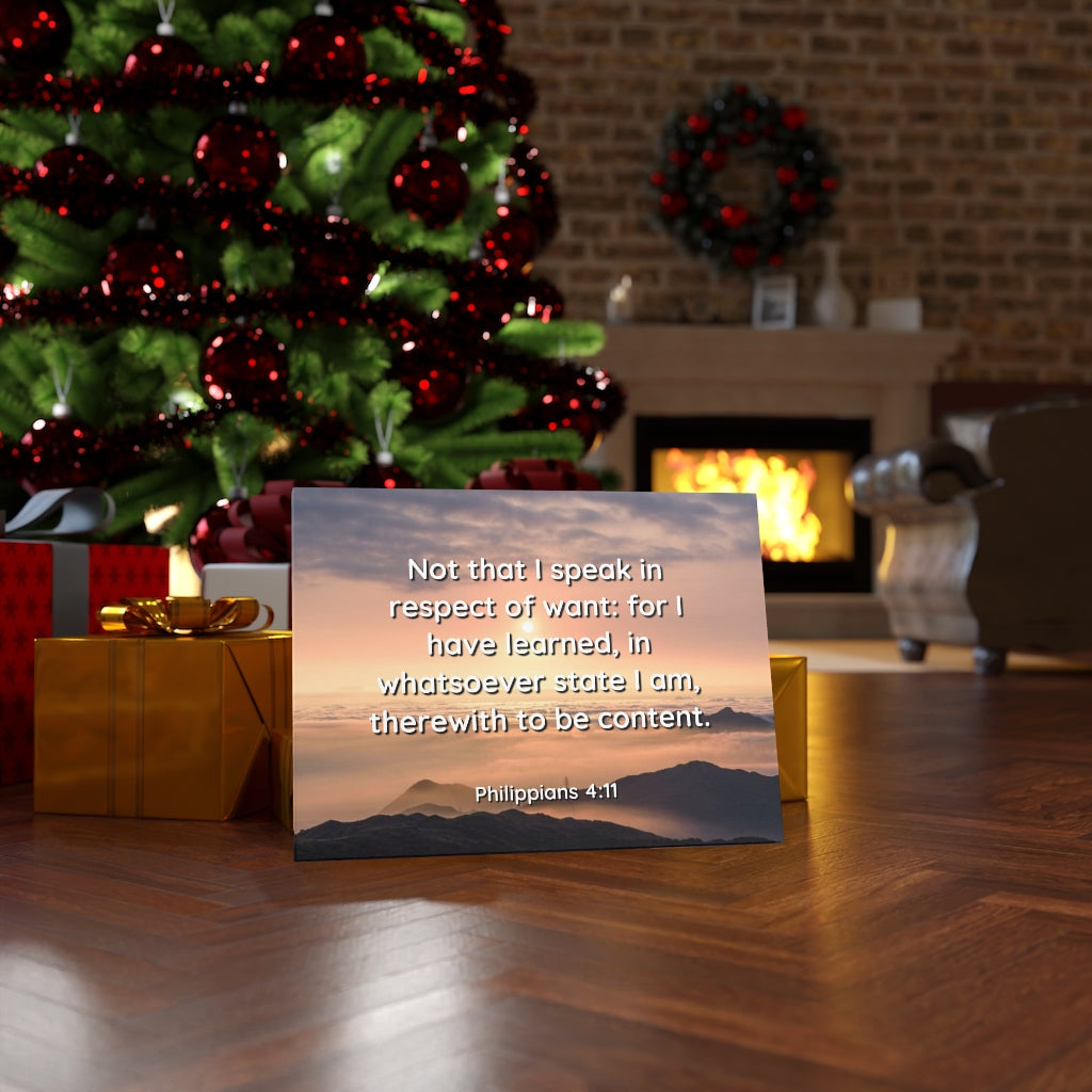 Scripture Walls Respect Of Want Philippians 4:11 Bible Verse Canvas Christian Wall Art Ready to Hang Unframed-Express Your Love Gifts