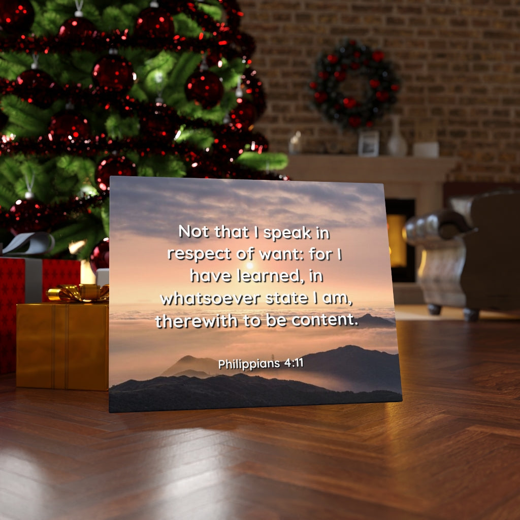 Scripture Walls Respect Of Want Philippians 4:11 Bible Verse Canvas Christian Wall Art Ready to Hang Unframed-Express Your Love Gifts