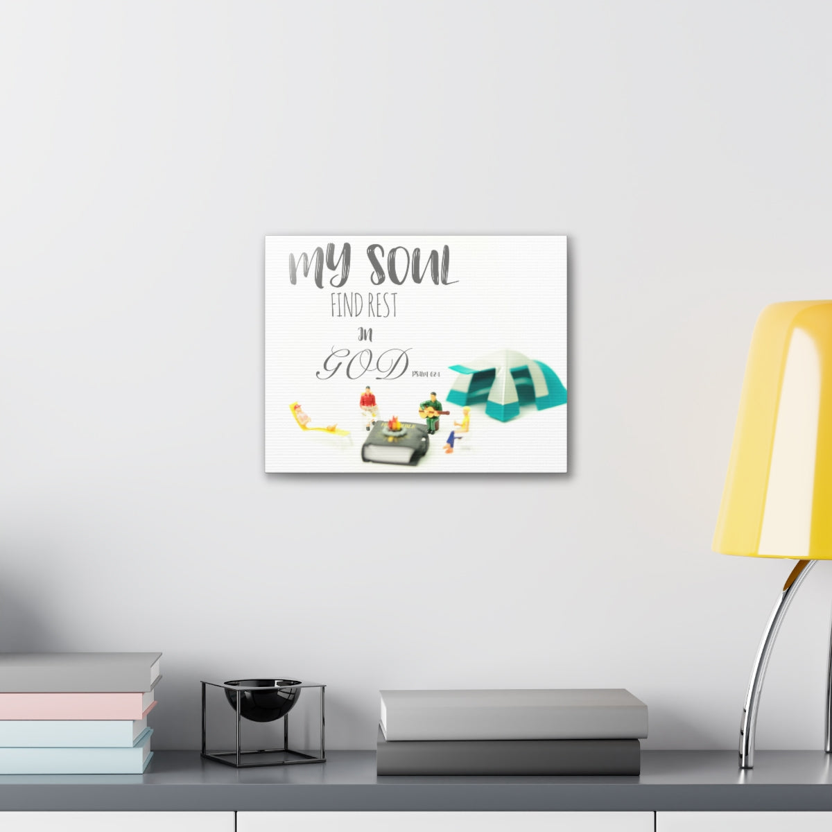 Scripture Walls Rest In God Psalm 62:1 Bible Verse Canvas Christian Wall Art Bible Verse Print Ready To Hang Unframed-Express Your Love Gifts