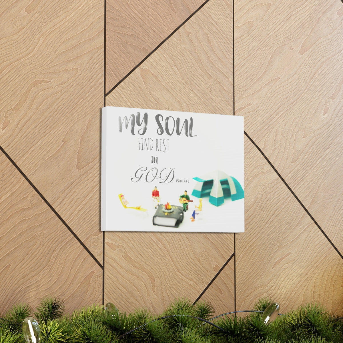 Scripture Walls Rest In God Psalm 62:1 Bible Verse Canvas Christian Wall Art Bible Verse Print Ready To Hang Unframed-Express Your Love Gifts