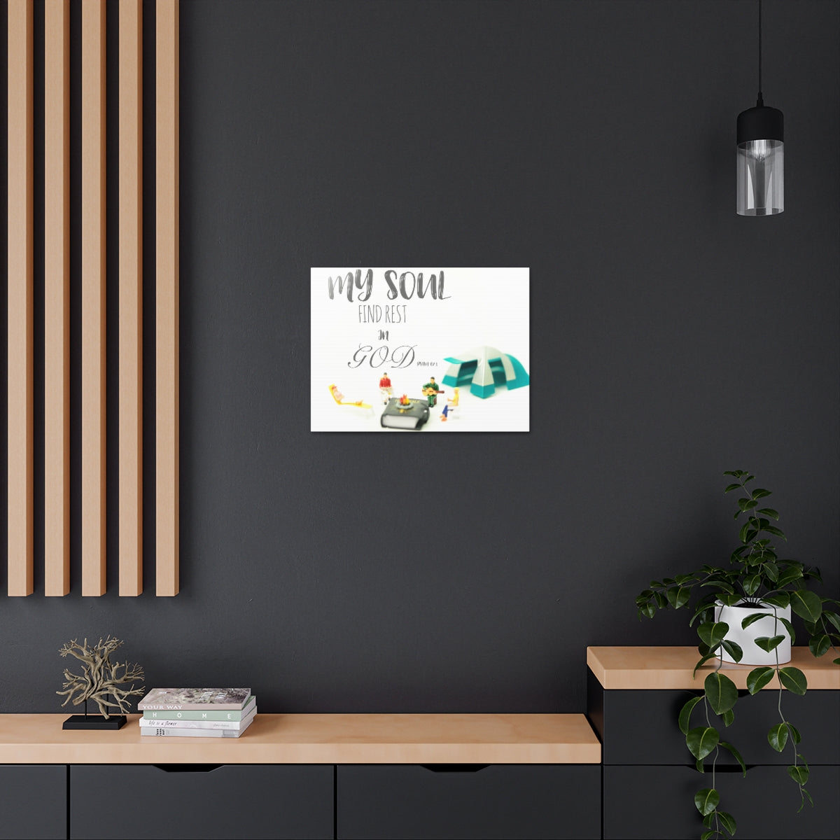 Scripture Walls Rest In God Psalm 62:1 Bible Verse Canvas Christian Wall Art Bible Verse Print Ready To Hang Unframed-Express Your Love Gifts