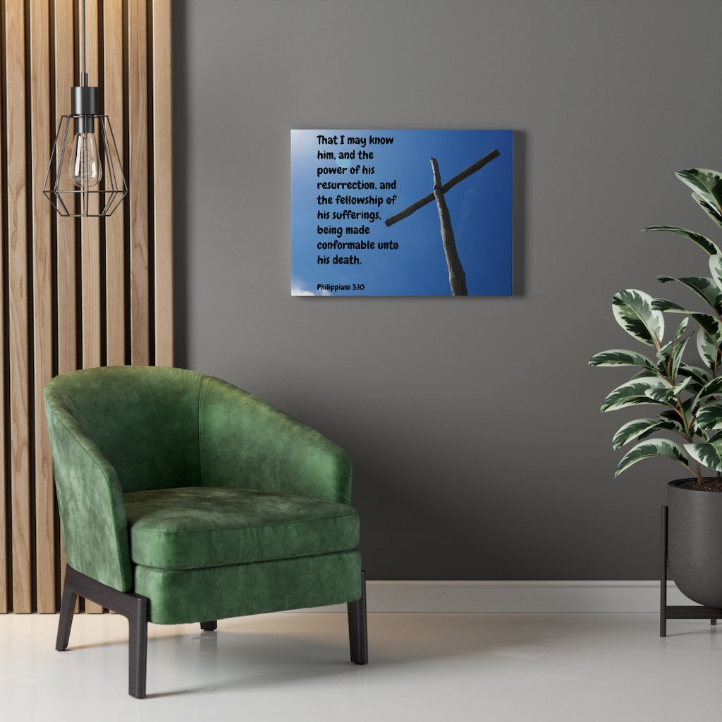Scripture Walls Resurrection Philippians 3:10 Bible Verse Canvas Christian Wall Art Ready to Hang Unframed-Express Your Love Gifts