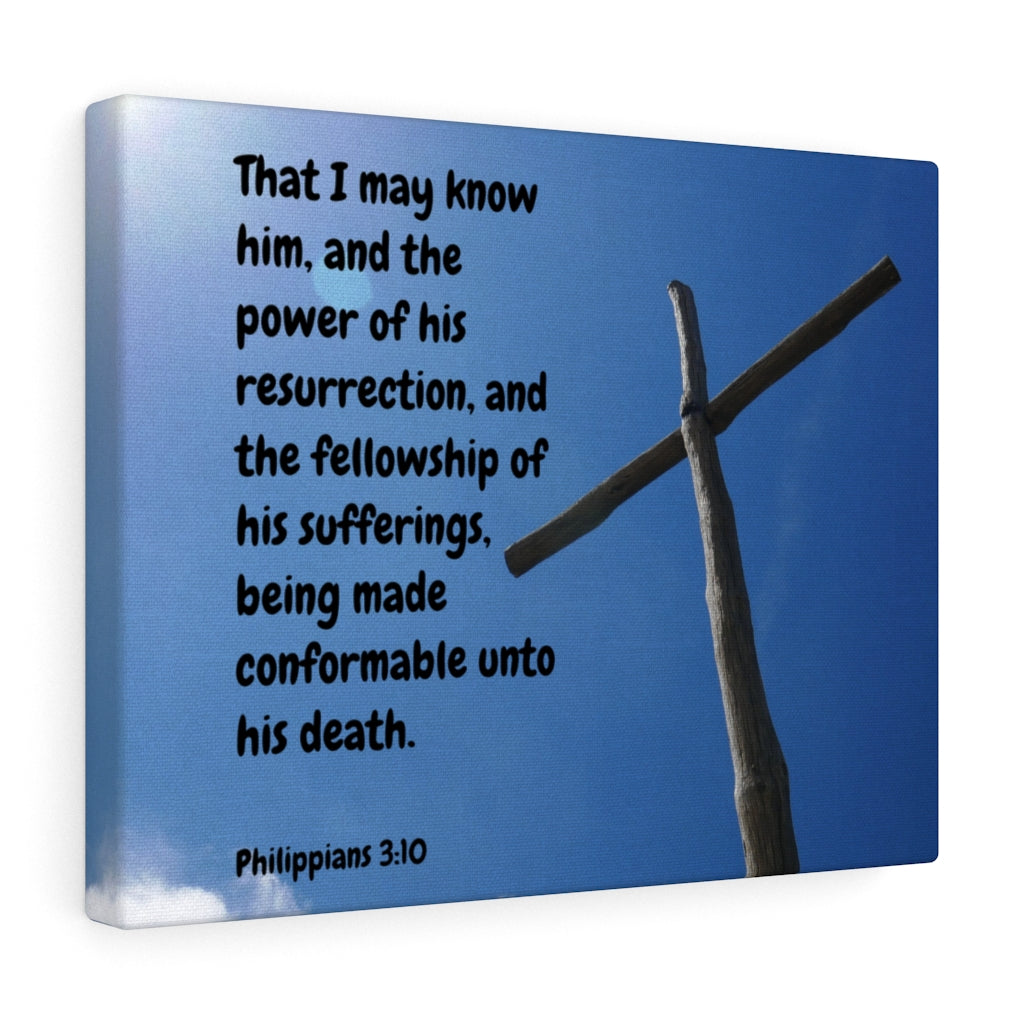 Scripture Walls Resurrection Philippians 3:10 Bible Verse Canvas Christian Wall Art Ready to Hang Unframed-Express Your Love Gifts