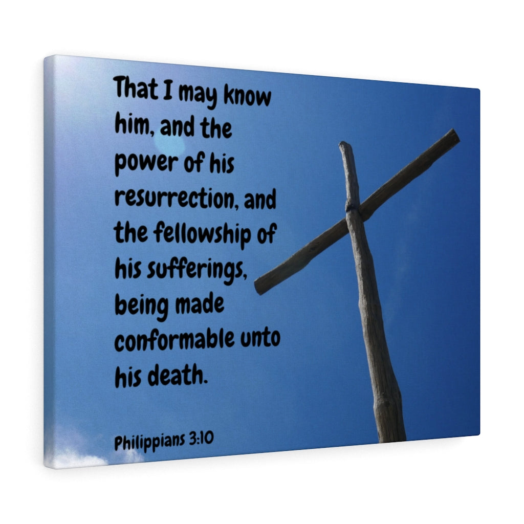 Scripture Walls Resurrection Philippians 3:10 Bible Verse Canvas Christian Wall Art Ready to Hang Unframed-Express Your Love Gifts