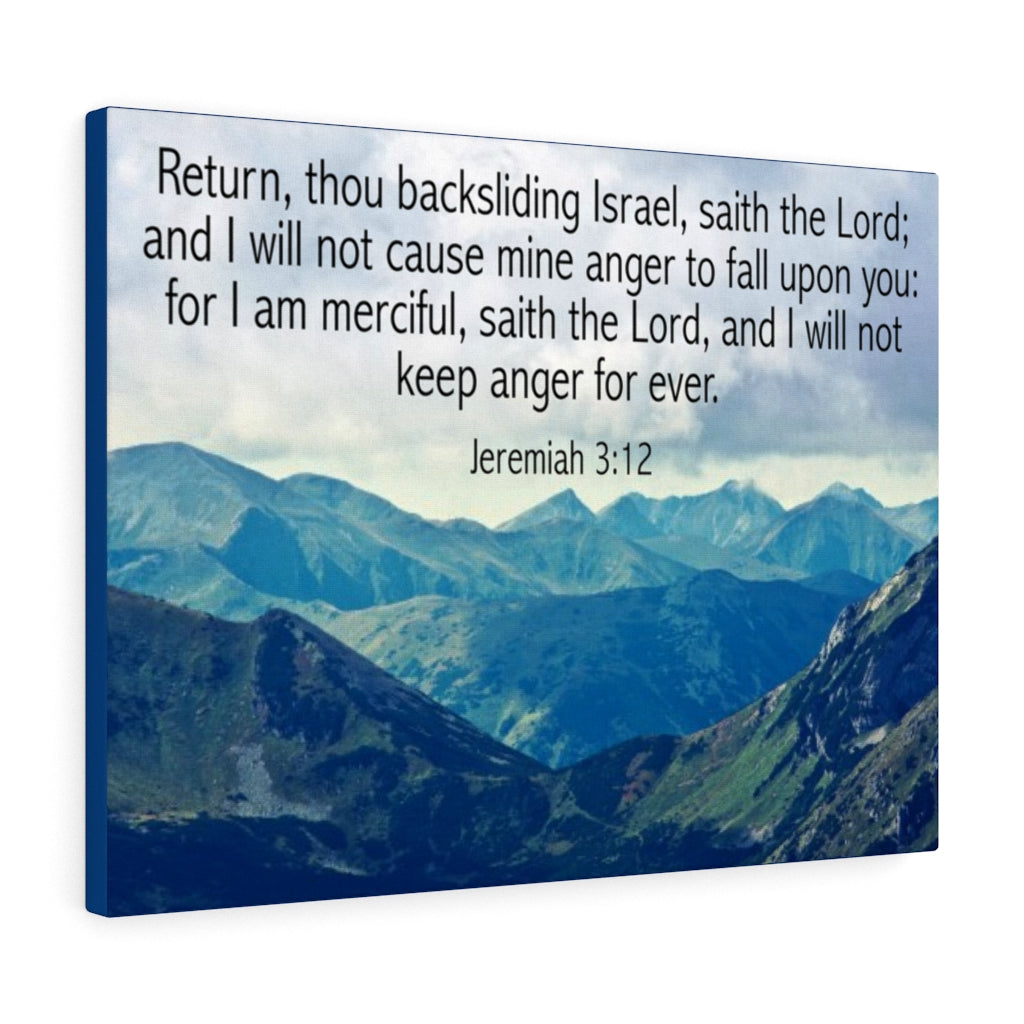 Scripture Walls Return Jeremiah 3:12 Bible Verse Canvas Christian Wall Art Ready to Hang Unframed-Express Your Love Gifts