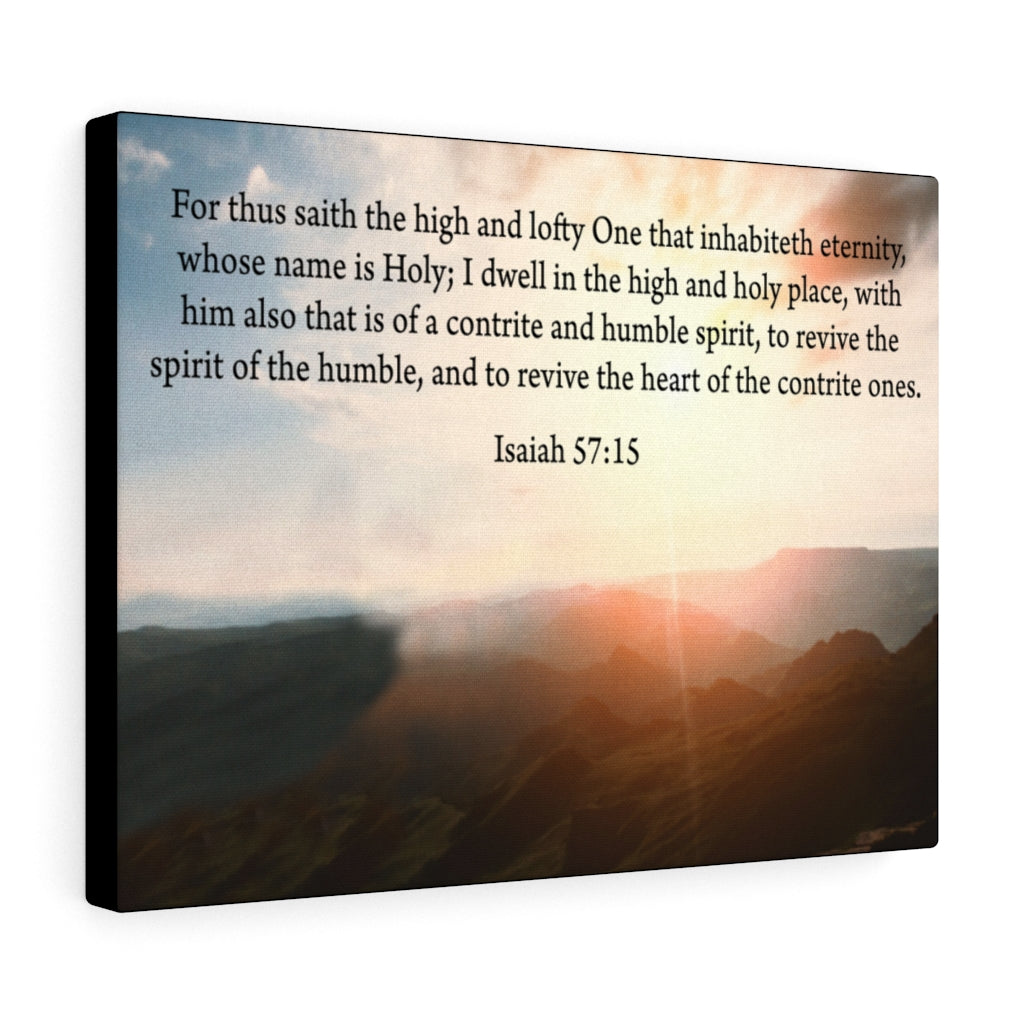 Scripture Walls Revive The Heart Isaiah 57:15 Bible Verse Canvas Christian Wall Art Ready to Hang Unframed-Express Your Love Gifts