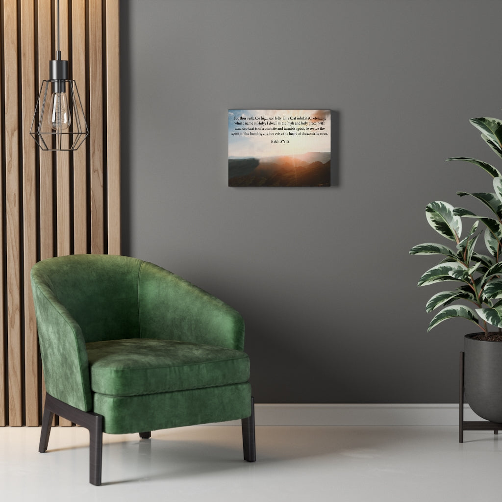 Scripture Walls Revive The Heart Isaiah 57:15 Bible Verse Canvas Christian Wall Art Ready to Hang Unframed-Express Your Love Gifts