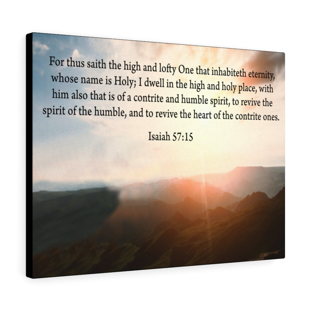Scripture Walls Revive The Heart Isaiah 57:15 Bible Verse Canvas Christian Wall Art Ready to Hang Unframed-Express Your Love Gifts