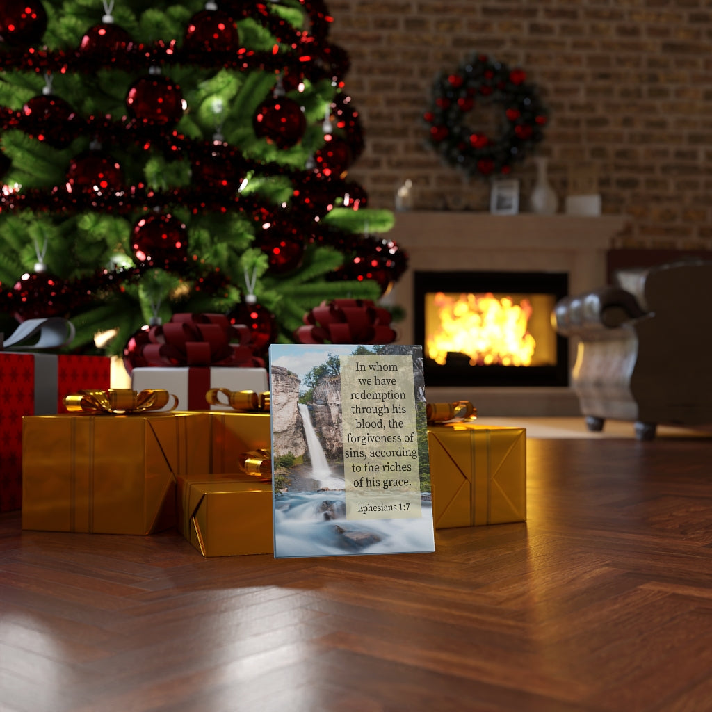 Scripture Walls Riches of His Grace Ephesians 1:7 Bible Verse Canvas Christian Wall Art Ready to Hang Unframed-Express Your Love Gifts