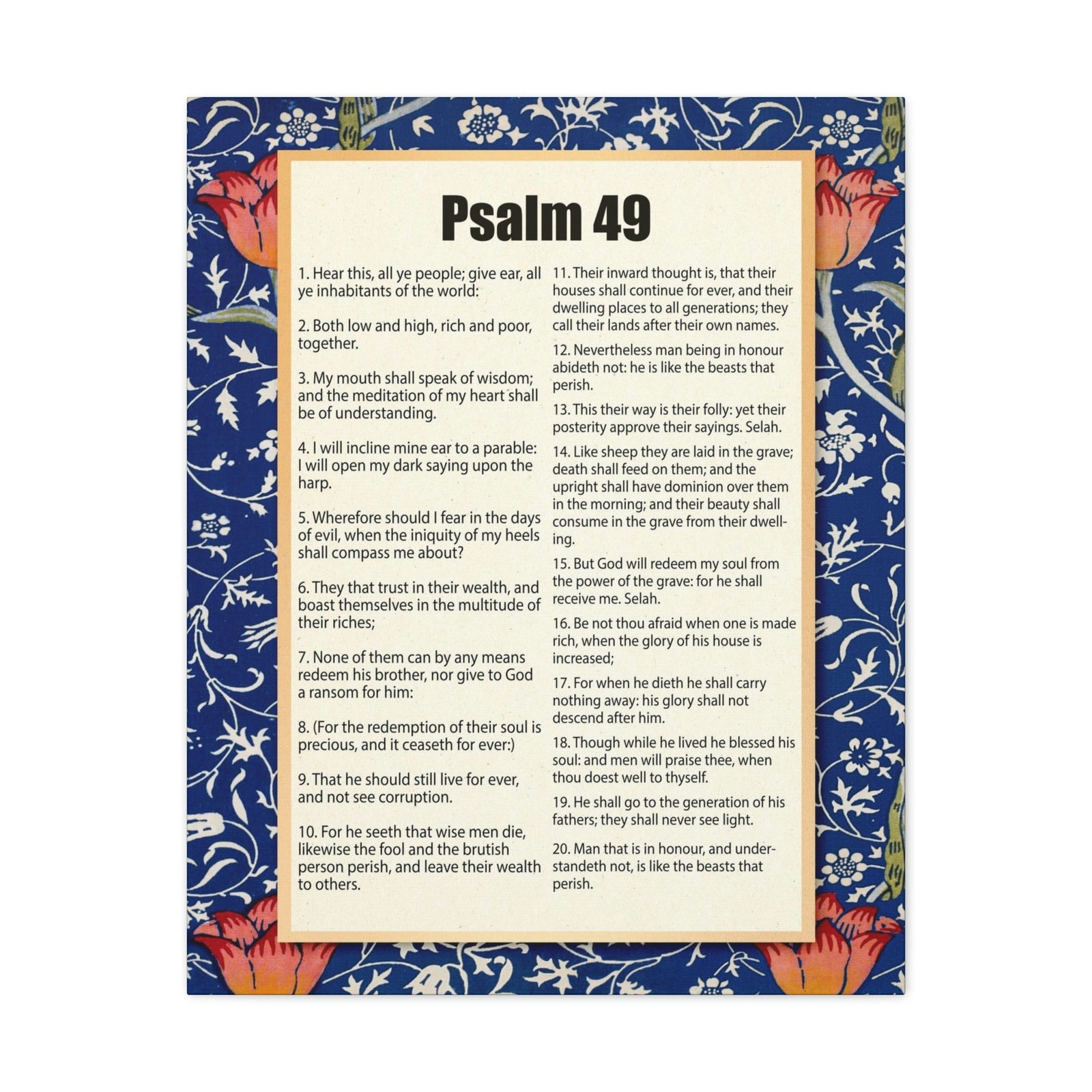 Scripture Walls Riches Will Not Last Psalm 49:17 Christian Wall Art Bible Verse Print Ready to Hang Unframed-Express Your Love Gifts