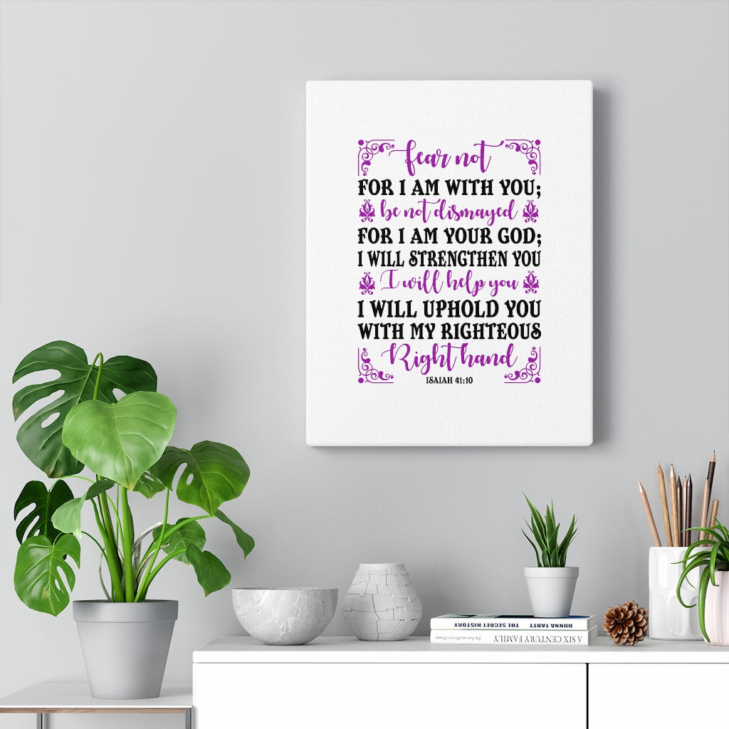 Scripture Walls Righteous Right Hand Isaiah 41:10 Bible Verse Canvas Christian Wall Art Ready to Hang Unframed-Express Your Love Gifts