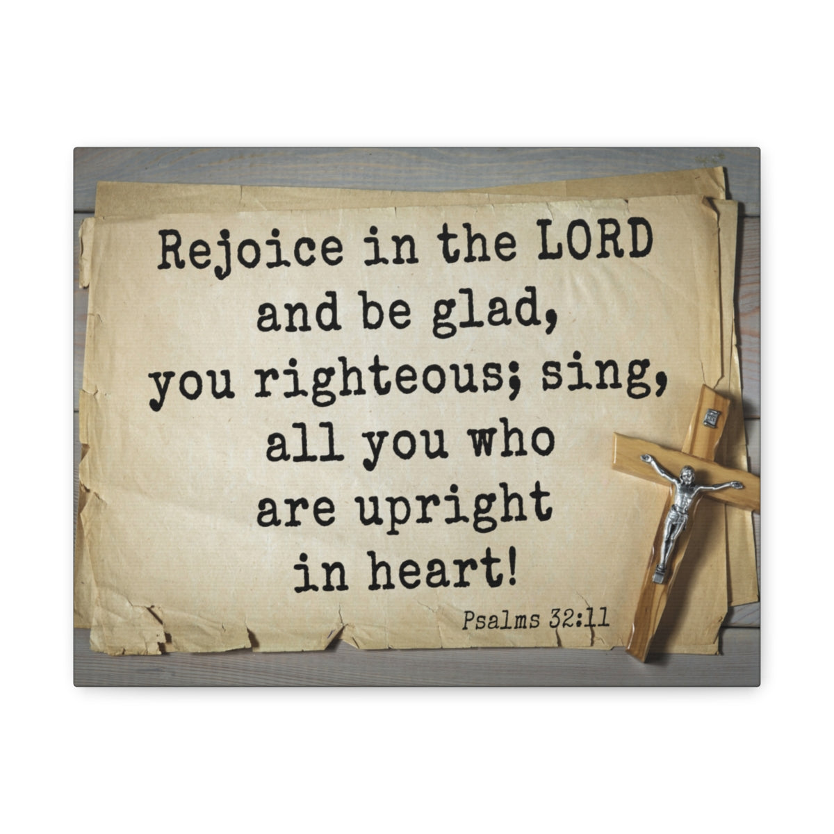 Scripture Walls Righteous Sing Psalm 32:11 Bible Verse Canvas Christian Wall Art Ready to Hang Unframed-Express Your Love Gifts
