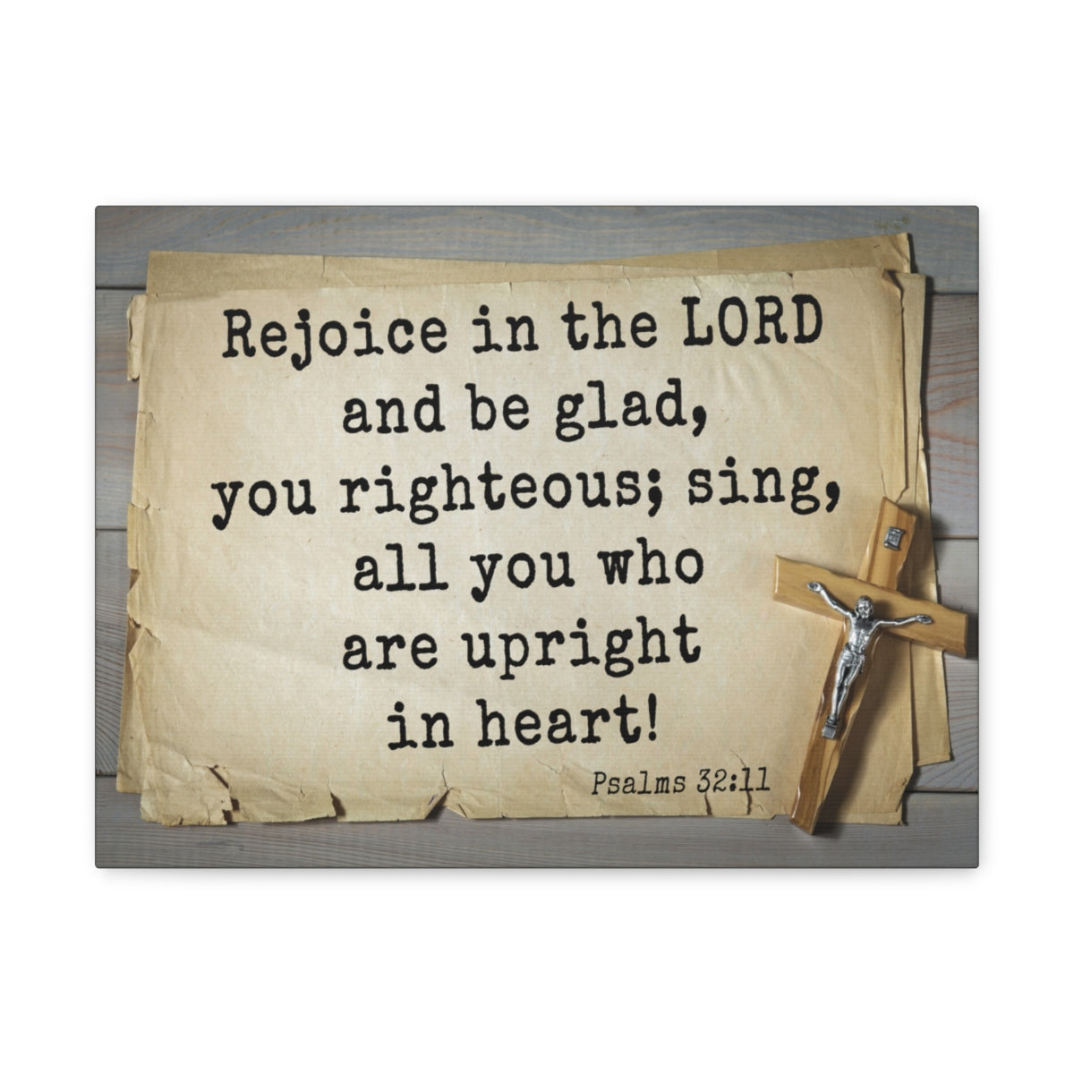 Scripture Walls Righteous Sing Psalm 32:11 Bible Verse Canvas Christian Wall Art Ready to Hang Unframed-Express Your Love Gifts