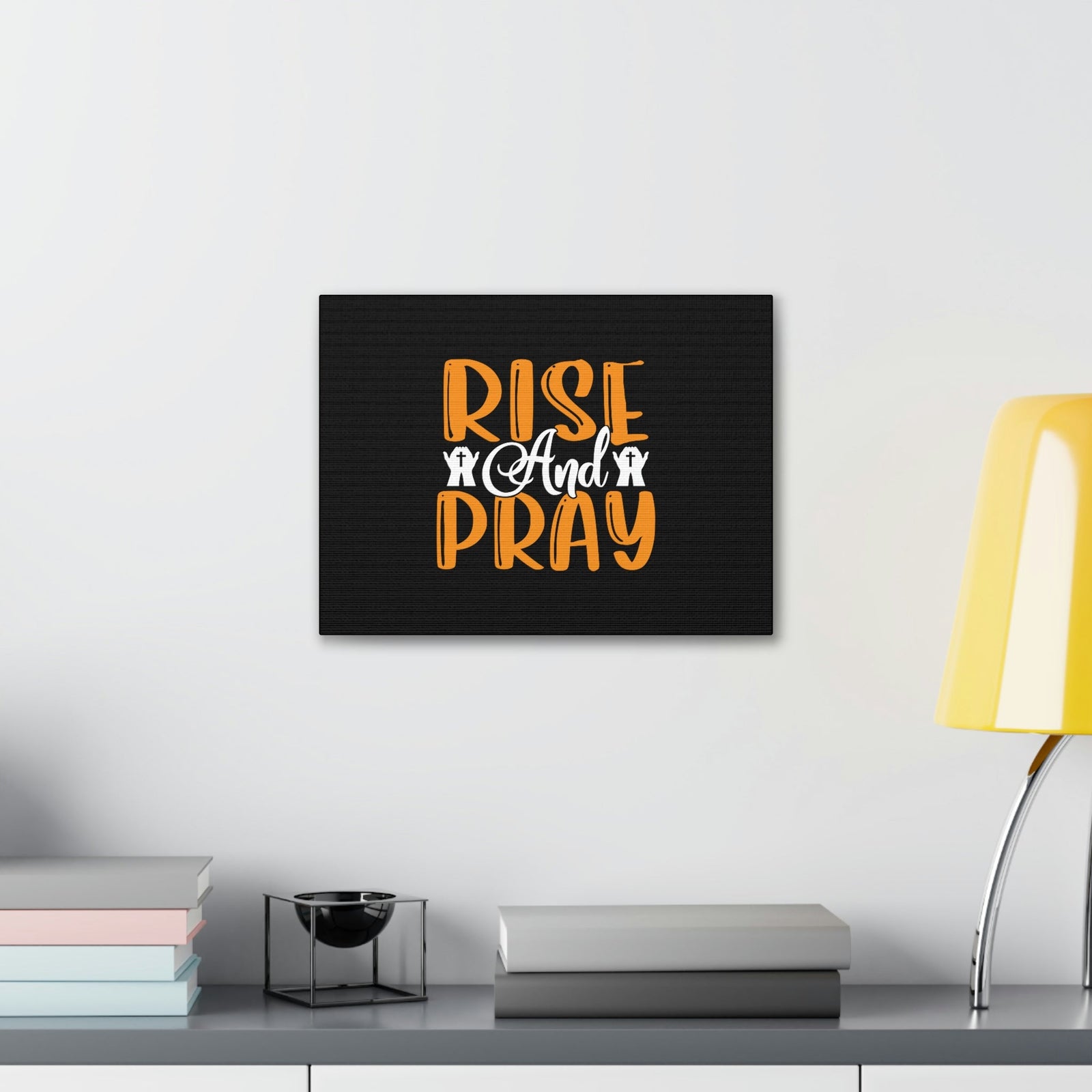Scripture Walls Rise And Pray Mark 1:35 Orange Christian Wall Art Bible Verse Print Ready to Hang Unframed-Express Your Love Gifts