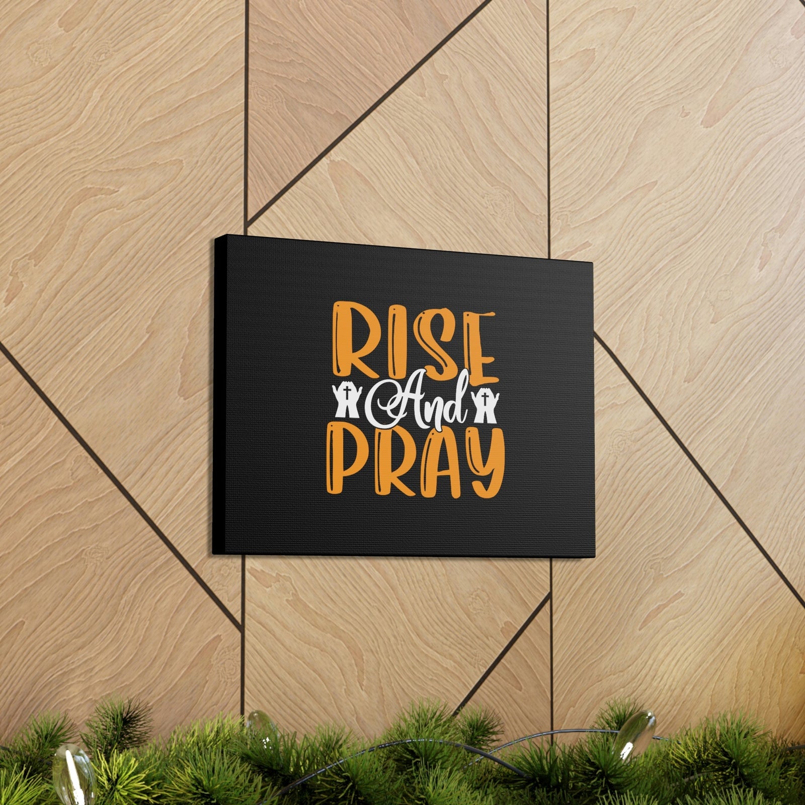 Scripture Walls Rise And Pray Mark 1:35 Orange Christian Wall Art Bible Verse Print Ready to Hang Unframed-Express Your Love Gifts