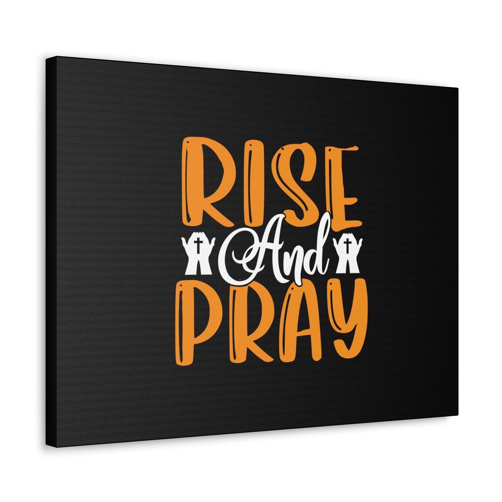 Scripture Walls Rise And Pray Mark 1:35 Orange Christian Wall Art Bible Verse Print Ready to Hang Unframed-Express Your Love Gifts