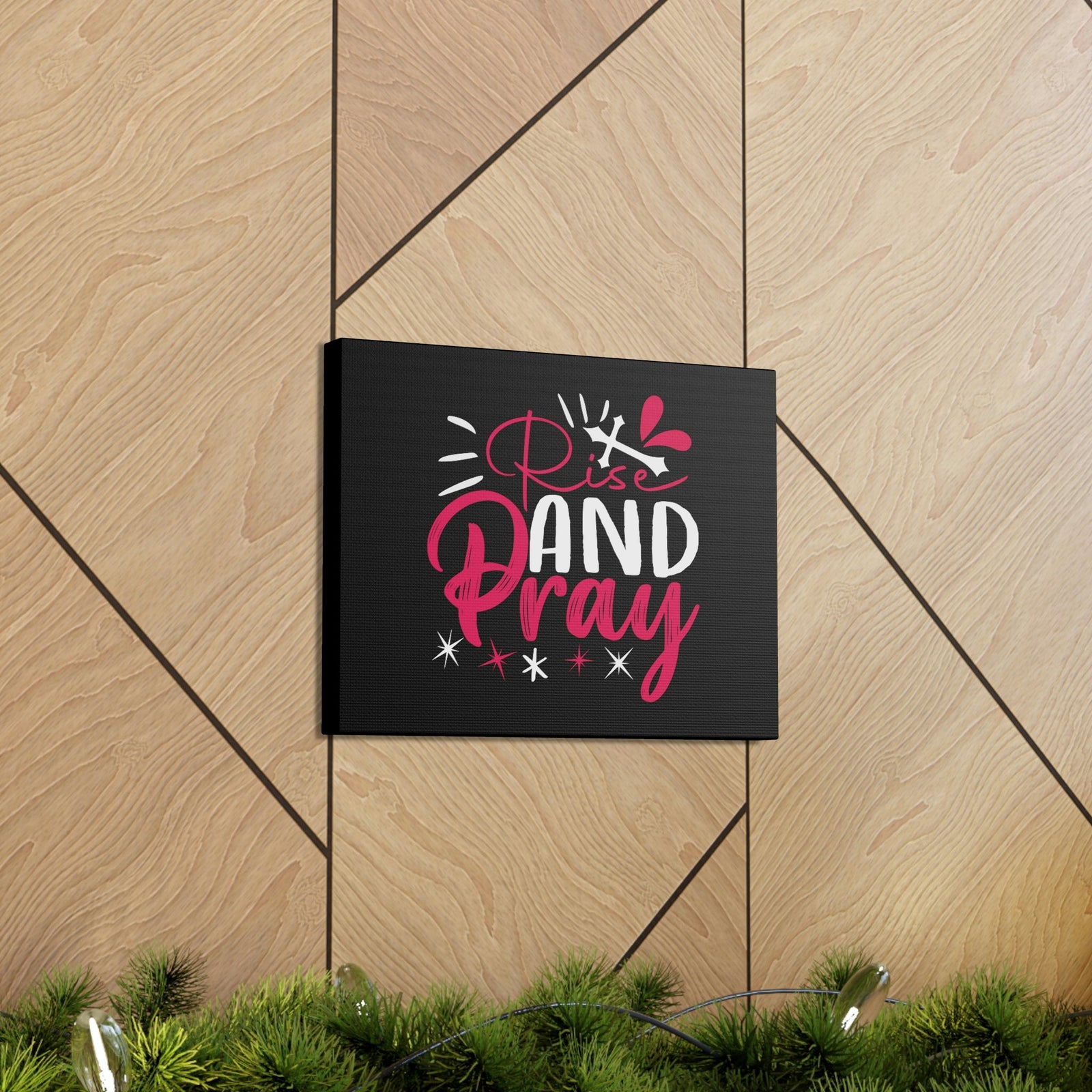 Scripture Walls Rise And Pray Mark 1:35 Red Christian Wall Art Bible Verse Print Ready to Hang Unframed-Express Your Love Gifts