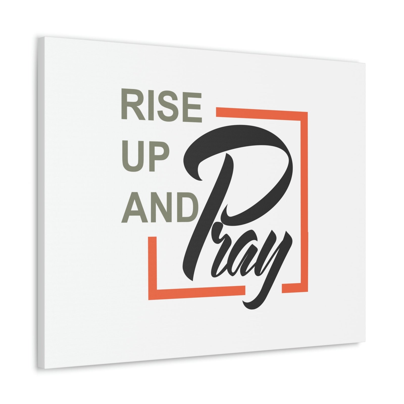 Scripture Walls Rise Up And Pray Mark 1:35 Red Line Christian Wall Art Bible Verse Print Ready to Hang Unframed-Express Your Love Gifts