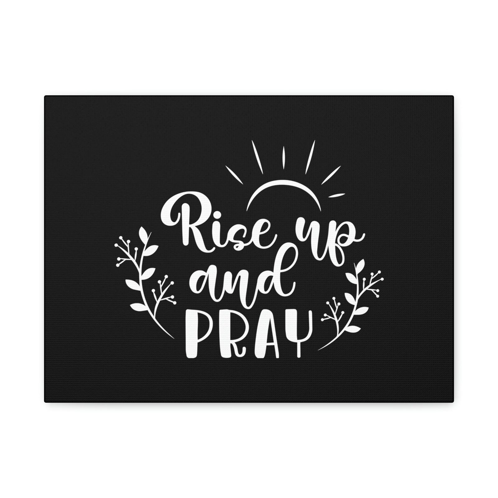 Scripture Walls Rise Up And Pray Mark 1:35 Sun Rays Black Christian Wall Art Bible Verse Print Ready to Hang Unframed-Express Your Love Gifts