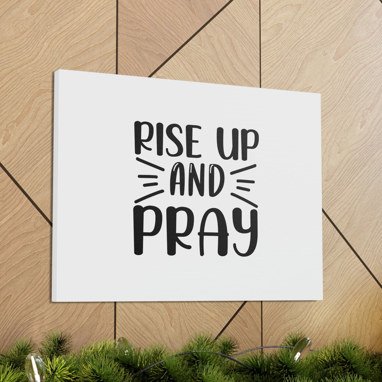 Scripture Walls Rise Up And Pray Matthew 26:41 Rays Christian Wall Art Bible Verse Print Ready to Hang Unframed-Express Your Love Gifts