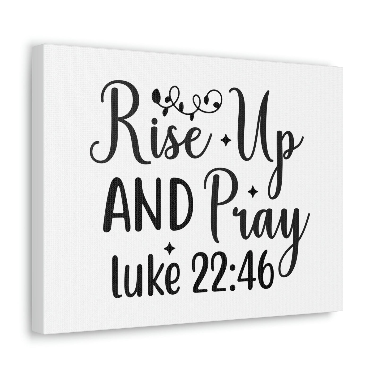 Scripture Walls Rise Up Luke 22:46 Bible Verse Canvas Christian Wall Art Ready to Hang Unframed-Express Your Love Gifts