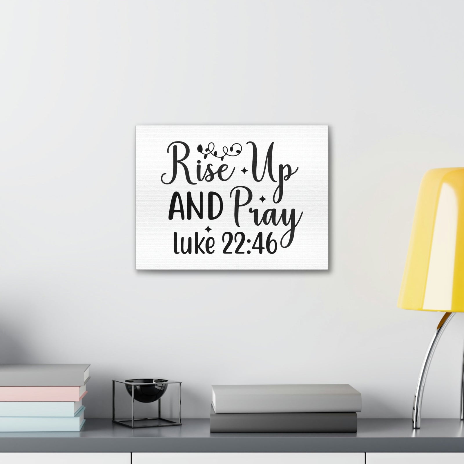 Scripture Walls Rise Up Luke 22:46 Bible Verse Canvas Christian Wall Art Ready to Hang Unframed-Express Your Love Gifts