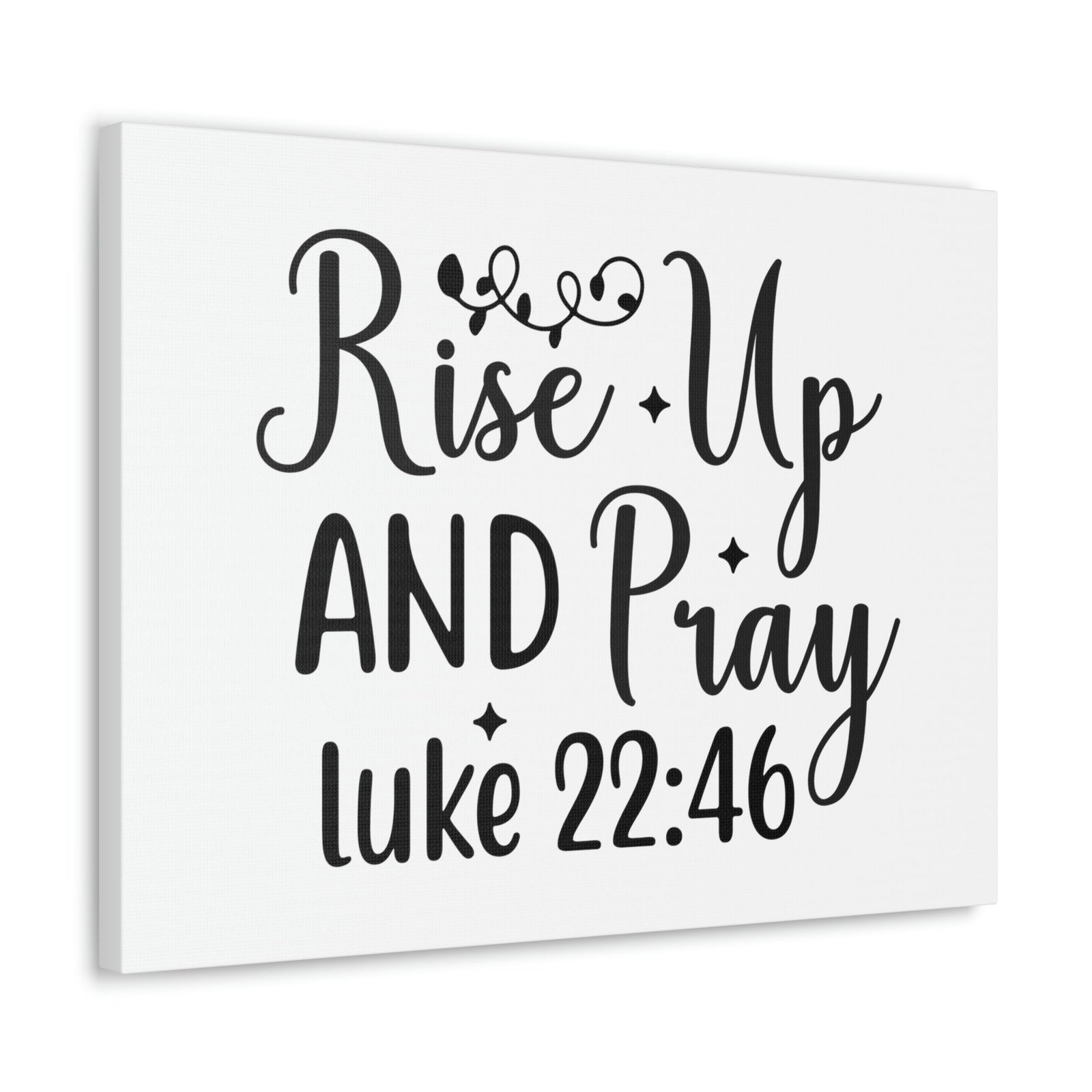Scripture Walls Rise Up Luke 22:46 Bible Verse Canvas Christian Wall Art Ready to Hang Unframed-Express Your Love Gifts
