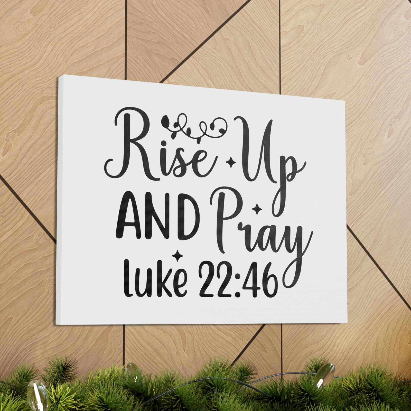 Scripture Walls Rise Up Luke 22:46 Bible Verse Canvas Christian Wall Art Ready to Hang Unframed-Express Your Love Gifts