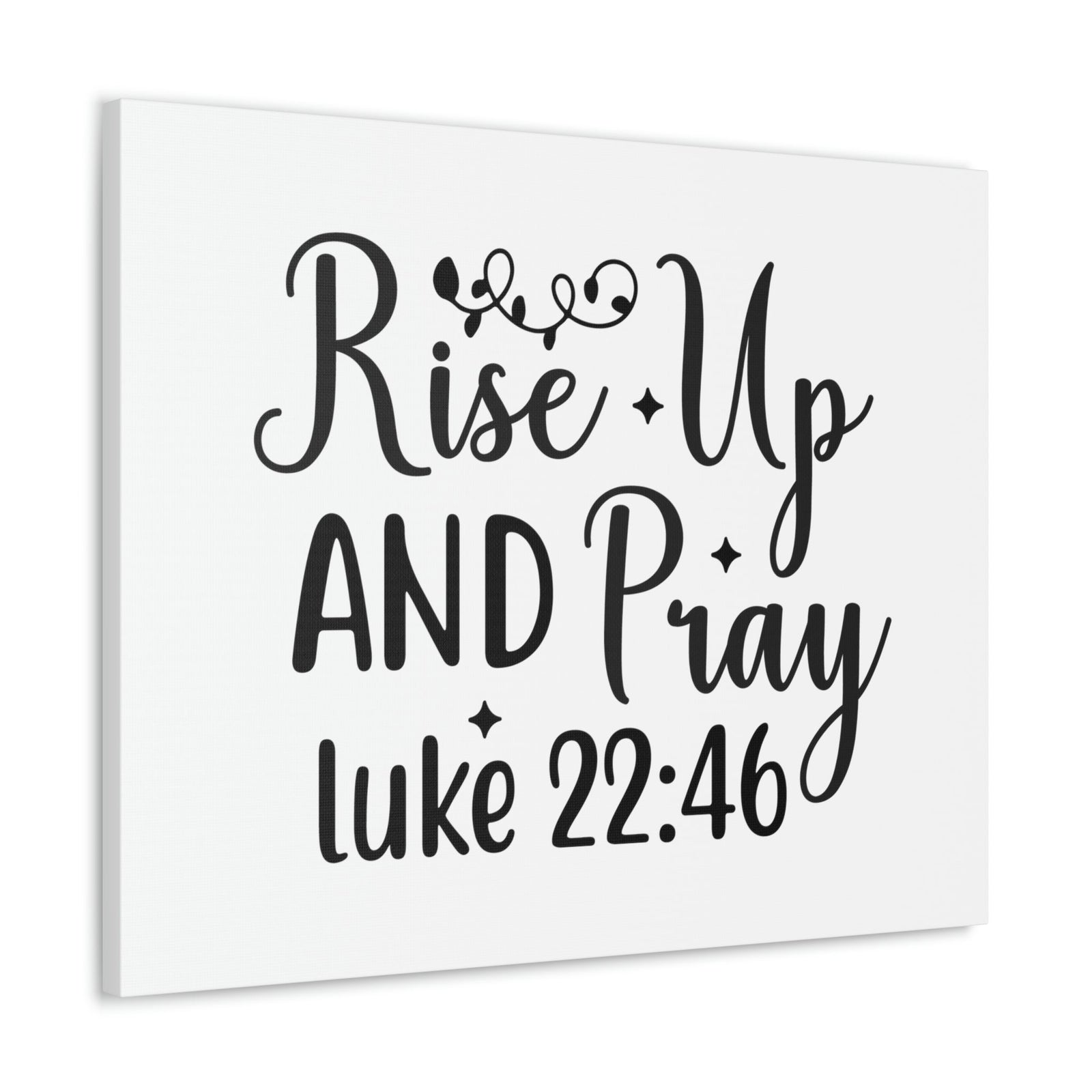 Scripture Walls Rise Up Luke 22:46 Bible Verse Canvas Christian Wall Art Ready to Hang Unframed-Express Your Love Gifts