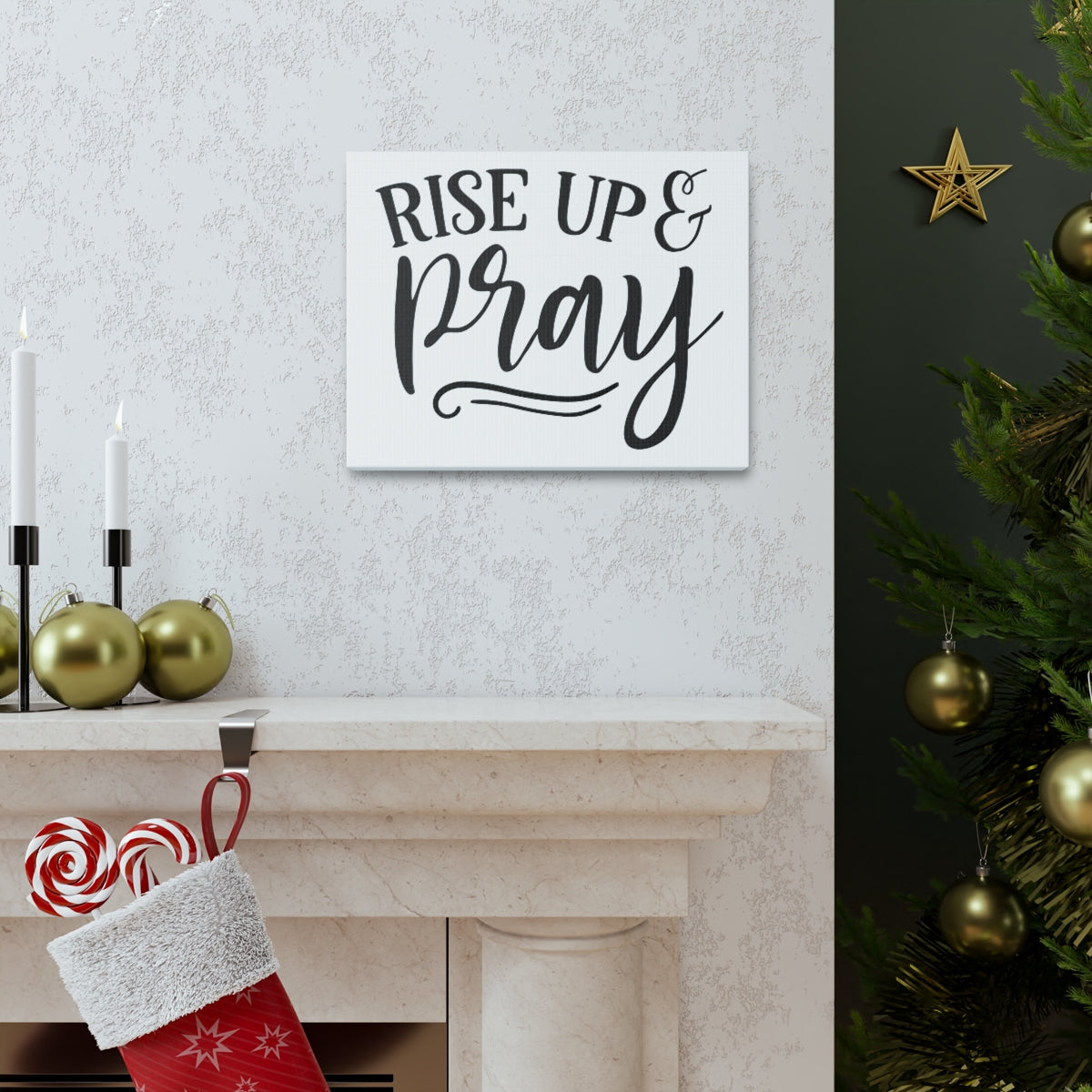 Scripture Walls Rise Up Pray Line Isaiah 33:2 Christian Wall Art Print Ready to Hang Unframed-Express Your Love Gifts