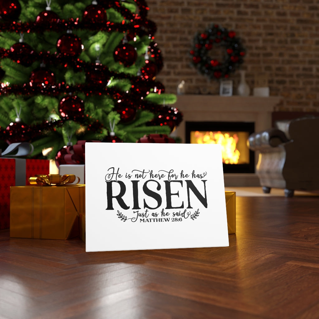 Scripture Walls Risen Just As He Said Matthew 28:6 Bible Verse Canvas Christian Wall Art Ready to Hang Unframed-Express Your Love Gifts