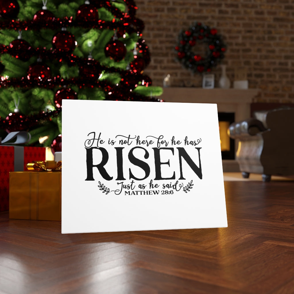 Scripture Walls Risen Just As He Said Matthew 28:6 Bible Verse Canvas Christian Wall Art Ready to Hang Unframed-Express Your Love Gifts