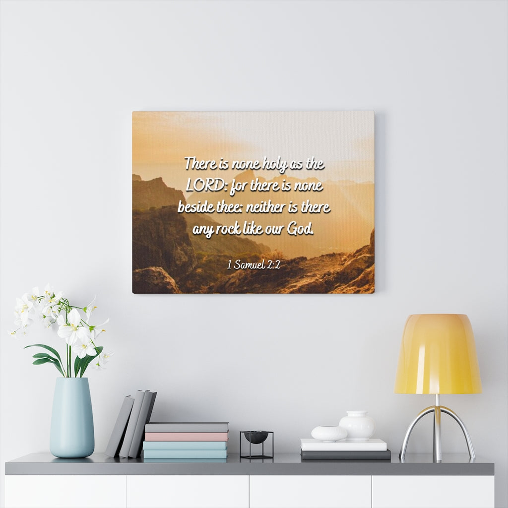 Scripture Walls Rock 1 Samuel 2:2 Bible Verse Canvas Christian Wall Art Ready to Hang Unframed-Express Your Love Gifts