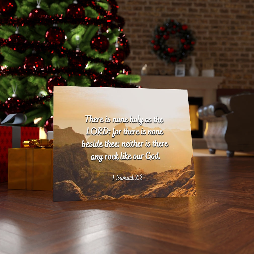 Scripture Walls Rock 1 Samuel 2:2 Bible Verse Canvas Christian Wall Art Ready to Hang Unframed-Express Your Love Gifts