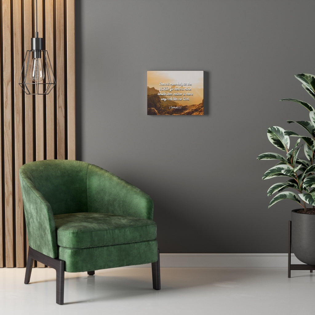 Scripture Walls Rock 1 Samuel 2:2 Bible Verse Canvas Christian Wall Art Ready to Hang Unframed-Express Your Love Gifts