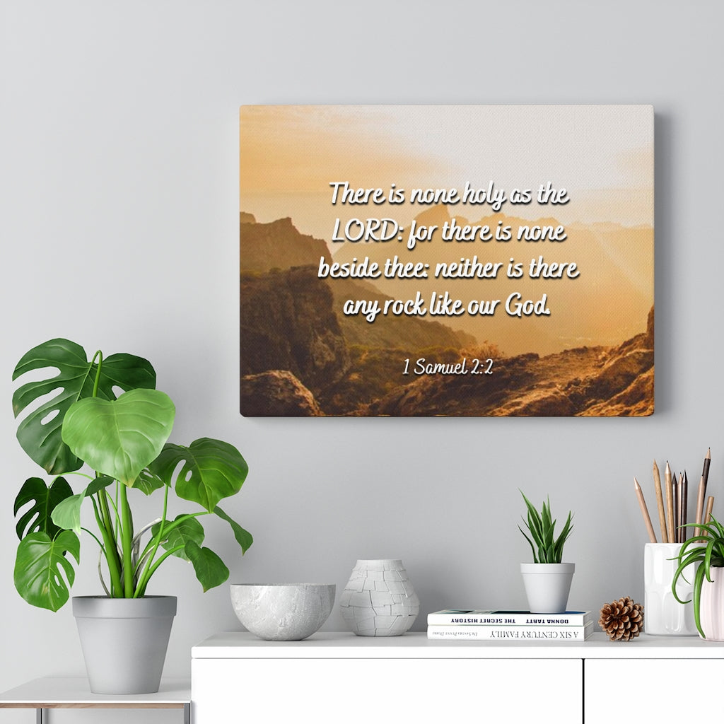 Scripture Walls Rock 1 Samuel 2:2 Bible Verse Canvas Christian Wall Art Ready to Hang Unframed-Express Your Love Gifts