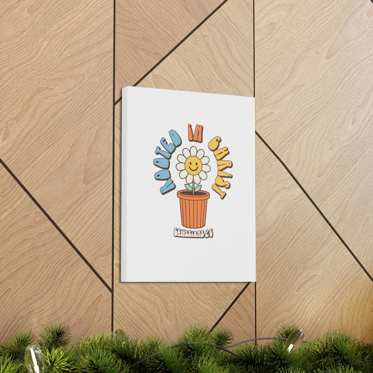 Scripture Walls Rooted In Christ Colossians 2:6 Bible Verse Canvas Christian Wall Art Ready to Hang Unframed-Express Your Love Gifts