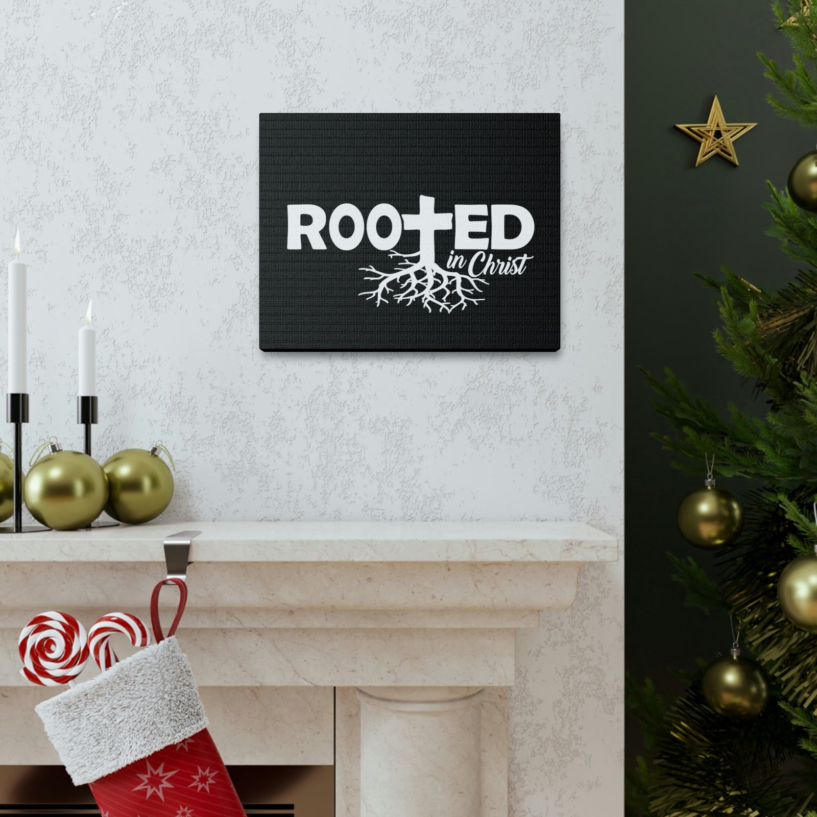 Scripture Walls Rooted In Christ Colossians 2:7 Christian Wall Art Print Ready to Hang Unframed-Express Your Love Gifts